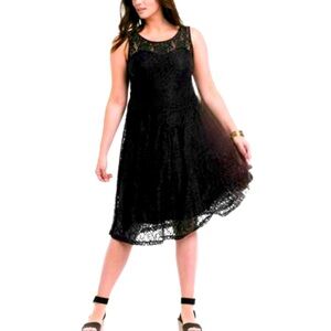 Gardenwed 👗High Low Black Sleeveless Lace Formal Dress Size M